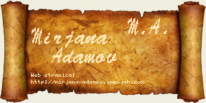 Mirjana Adamov vizit kartica